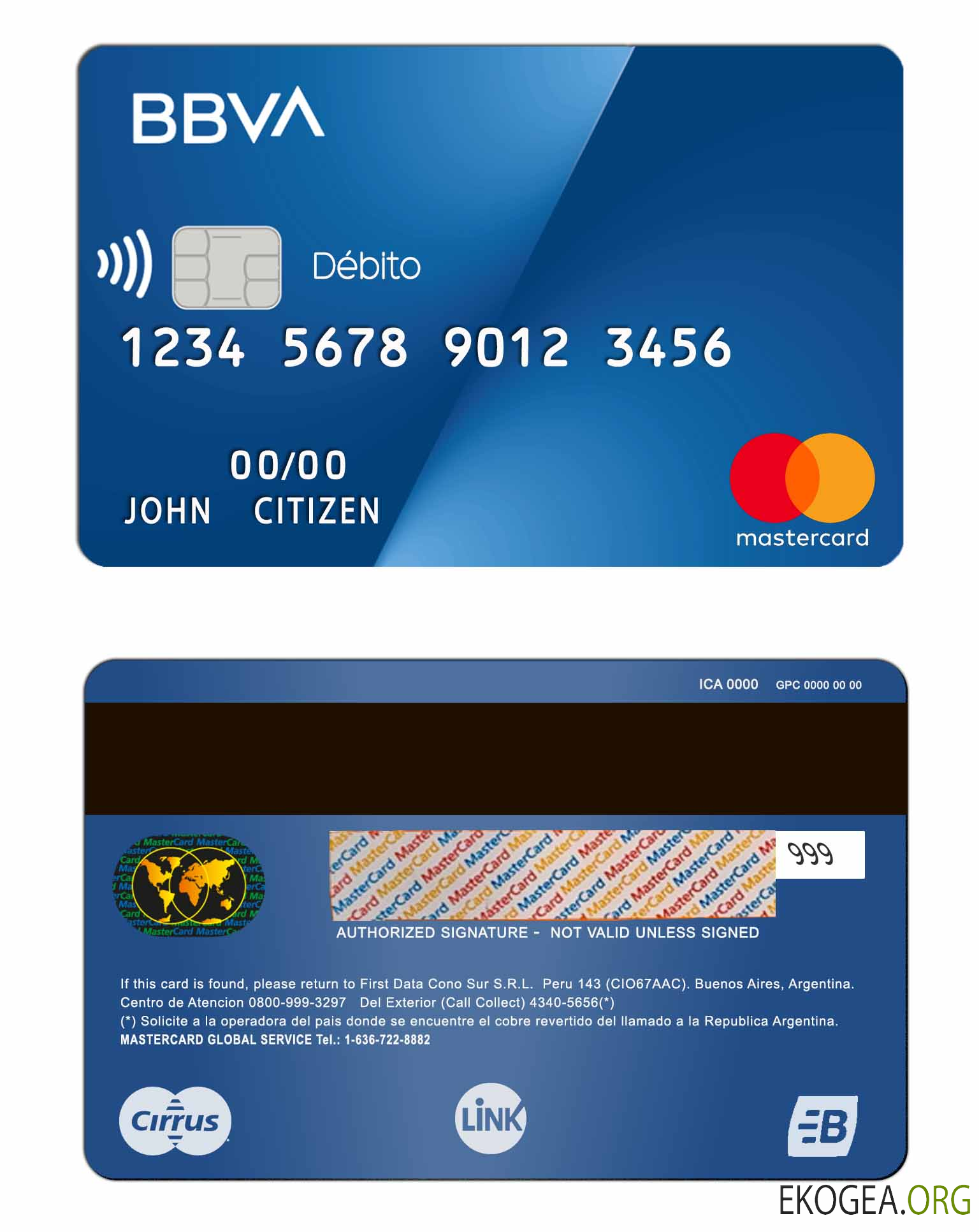 Carte Mastercard Argentine BBVA Bank